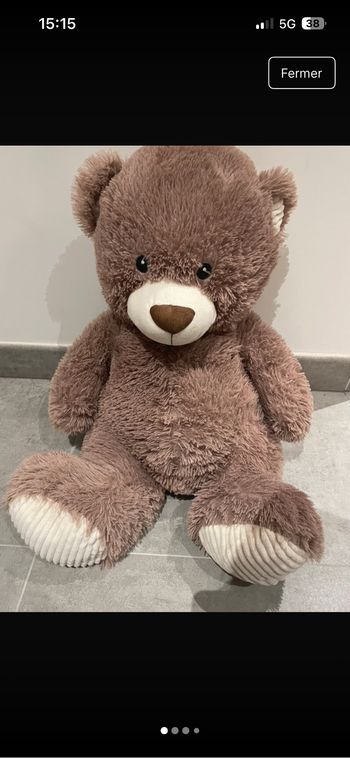 Ours en peluche marron 54 cm – doudou tout doux 🧸