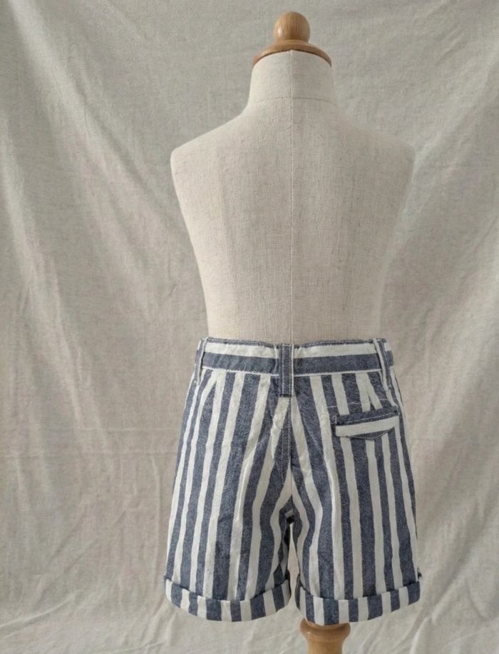 Short / Bermuda rayé bleu et blanc Orchestra - 2 ans (92cm) - photo numéro 2