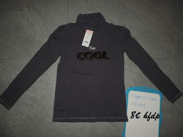 sous pull tape à l'oeil taille 12 ans