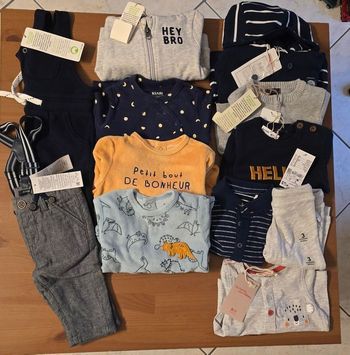 (NEUFS  non portés)🥰🤩💙🎉SUPERBE  lot 3MOIS  Garçon 🥰💙🤩