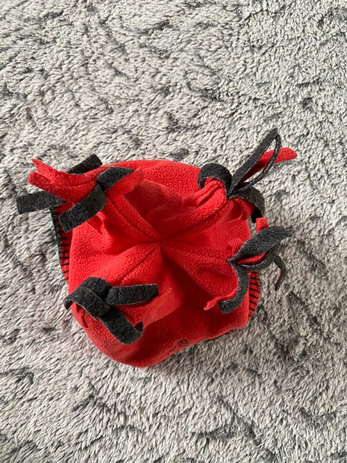 Bonnet enfant mixte rouge polaire - photo numéro 3