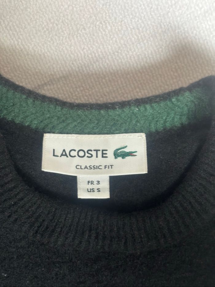 Sweat Lacoste noir moumoute taille S - photo numéro 3