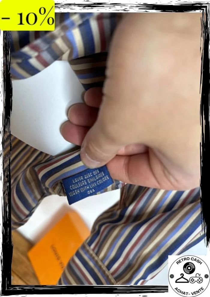 Chemise à rayures Façonnable taille M en super état vintage - photo numéro 8