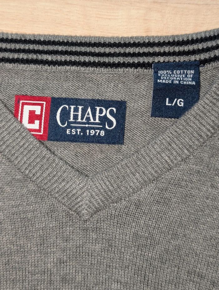 Pull Fin Sans Manche Chaps (Ralph Lauren) Taille L/G - photo numéro 3