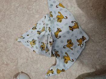 Bonnet et bavoir roi lion