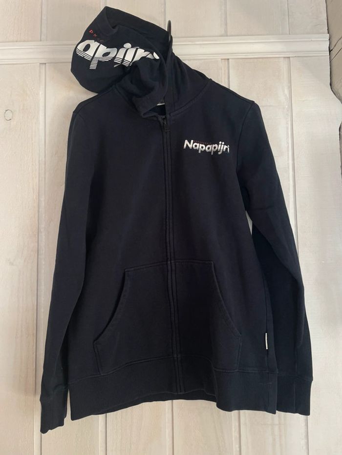 Gilet zippé à capuche marine - Napapijri - 16ans