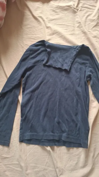 T-shirt manches longues bleu marine – 8 ans