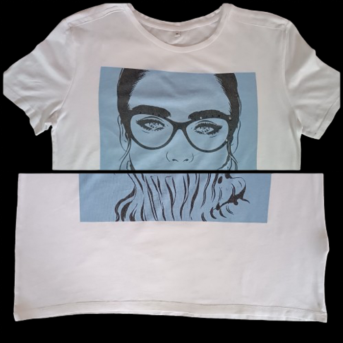 Tee-Shirt Femme - blanc avec inscription - (Taille M) - (TEX) - photo numéro 6