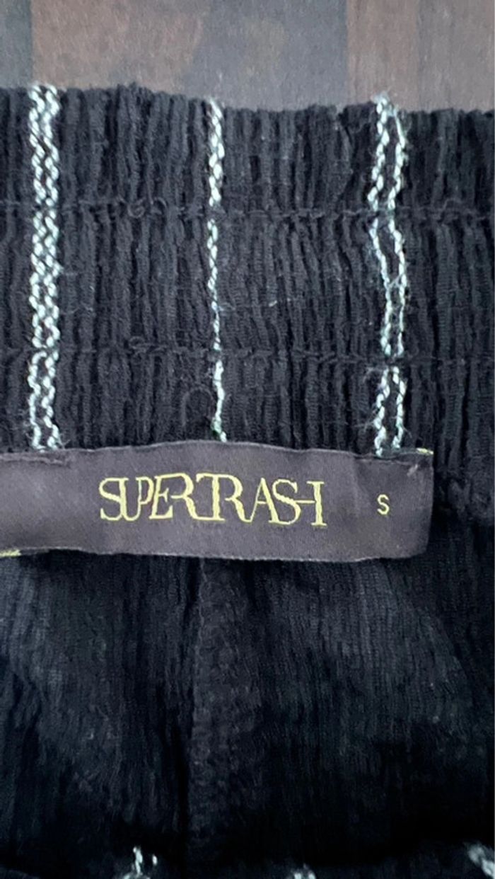 Pantalon fluide à jambes larges en parfait état taille S marque supertrash - photo numéro 6