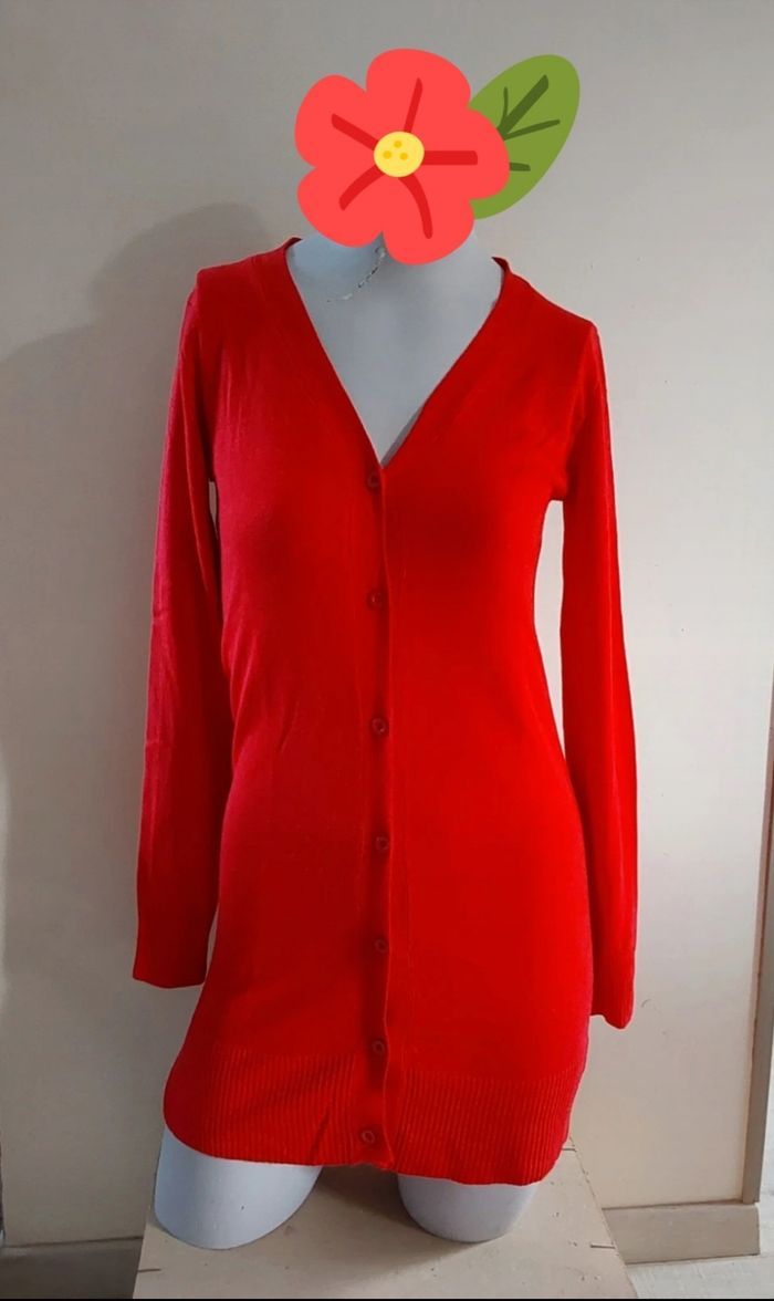 Gilet long rouge Drag Miss T 36