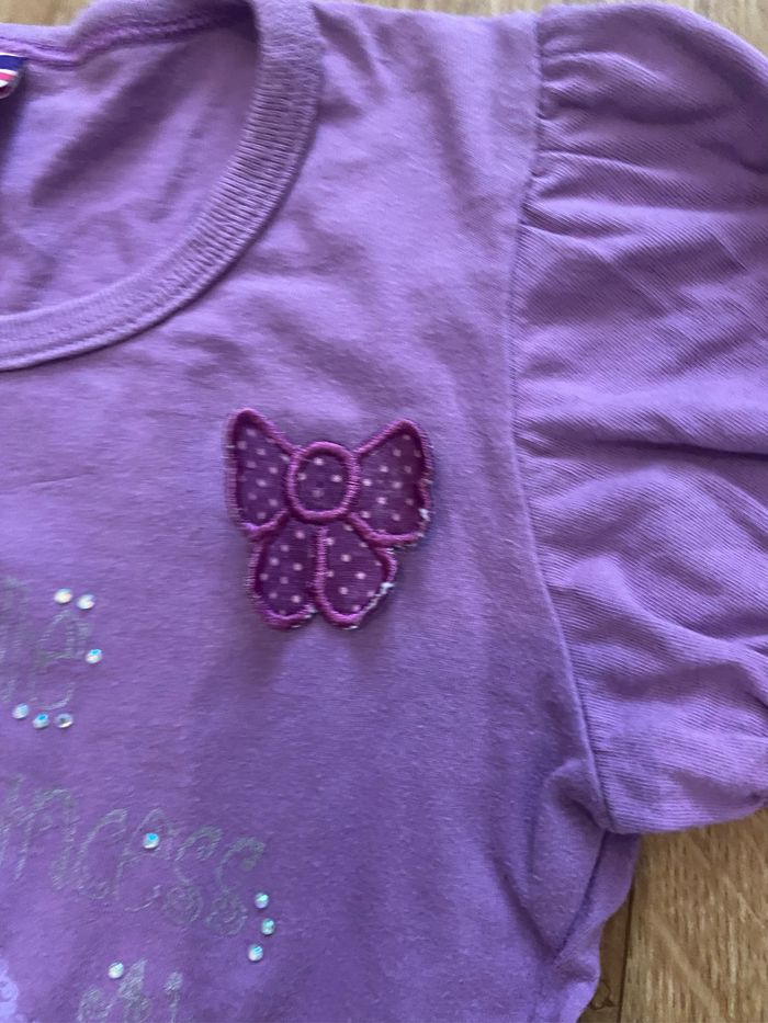 T-shirt violet fille 6 ans - photo numéro 3