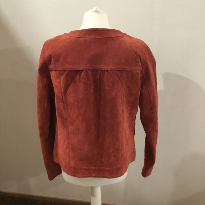 Blouson femme en daim rose foncé - photo numéro 3