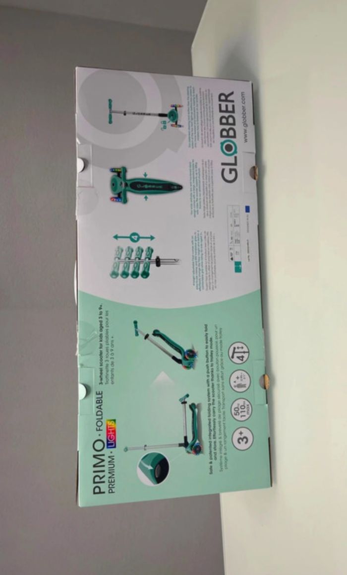 Trottinette à 3 roues Globber Primo Premium Lights vert menthe - photo numéro 2