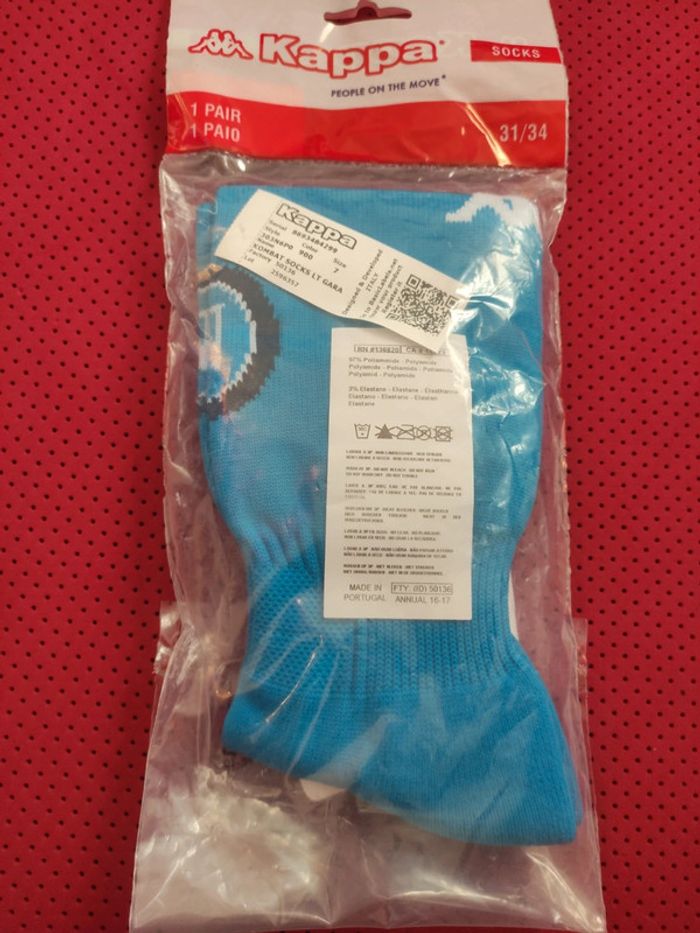 Chaussettes de foot Napoli, Kappa Authentique Officiel taille 31/34, Neuf - photo numéro 2