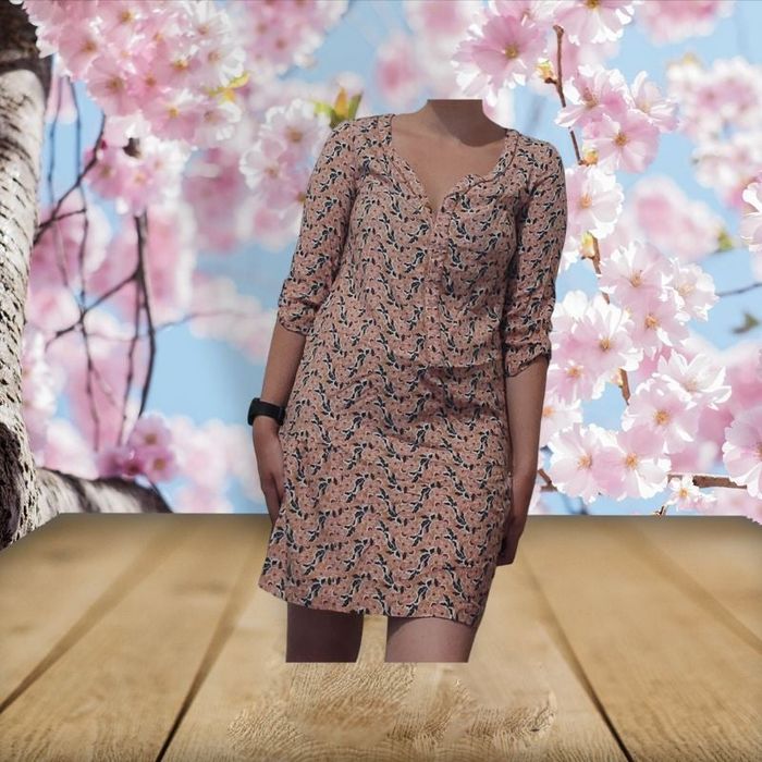 Robe fleuris été femme manches 3/4 taille M