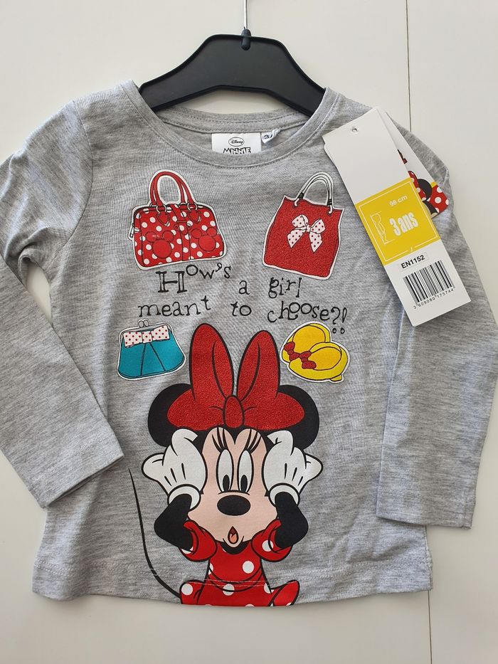 T-shirt manches longues Minnie 3 ans