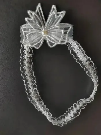 Jarretière Élégante en Dentelle Blanche mariage