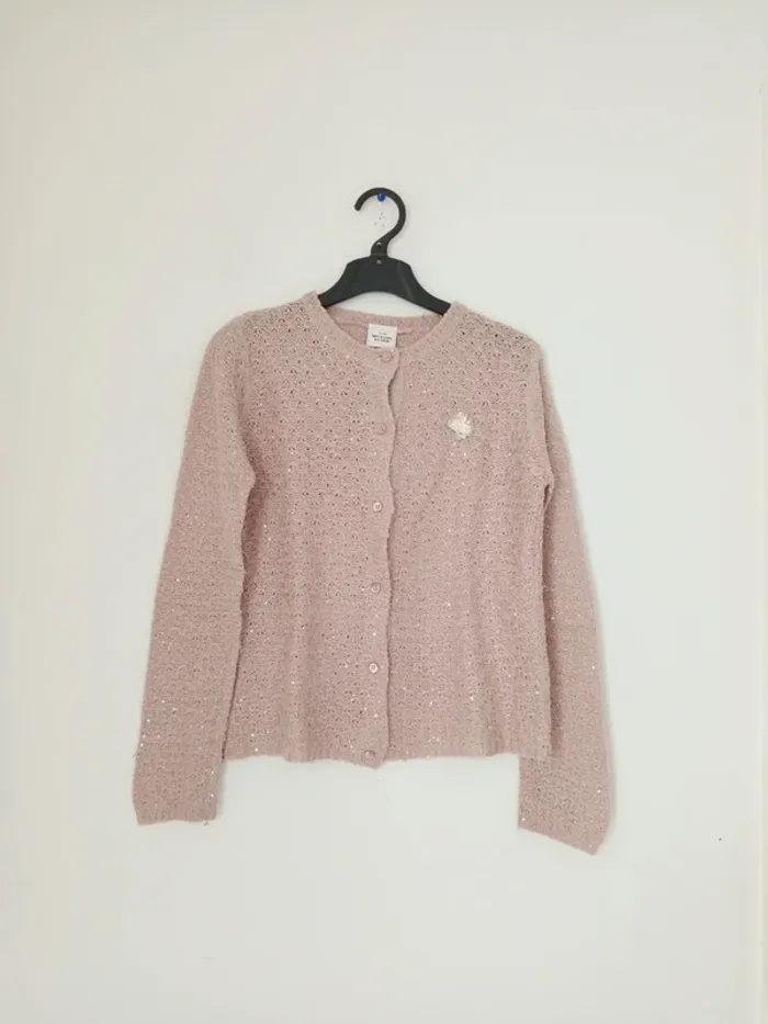 Gilet / cardigan à sequins fille w
