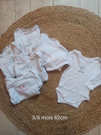 Lot body blanc 3 mois