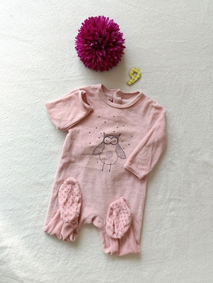 Pyjama velours chouette 9M
