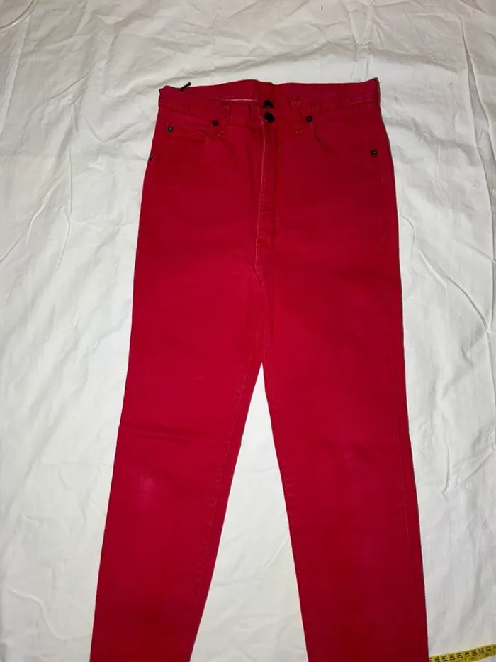 Jean rouge vintage - photo numéro 4