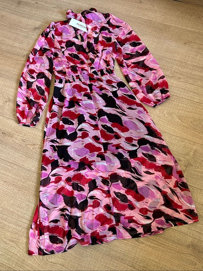 Robe longue rose neuve à manches longues Morgan taille 36 (valeur 90€) - photo numéro 8