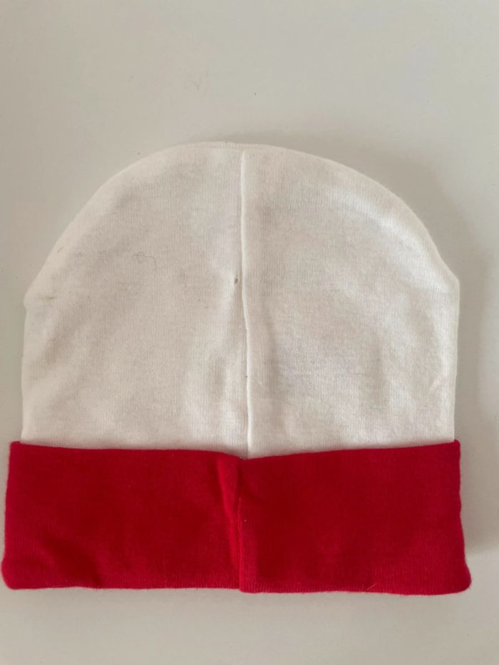 Bonnet bebe garçon 0 6 mois blanc et rouge converse - photo numéro 2
