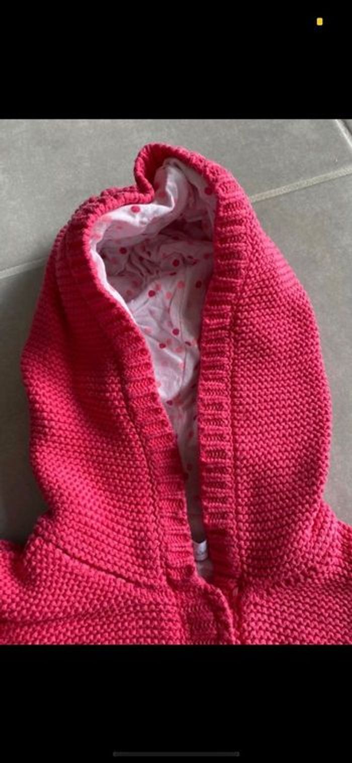 Gilet à capuche épais rose 9 mois - photo numéro 5