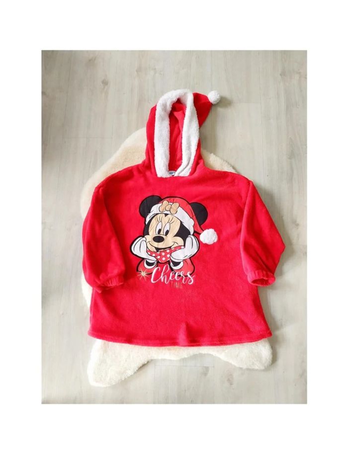 Sweat tunique long oversize en polaire  de velours pull de Noël Disney Minnie