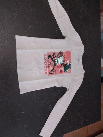 Tee shirt ml 10 ans gémo bonjour