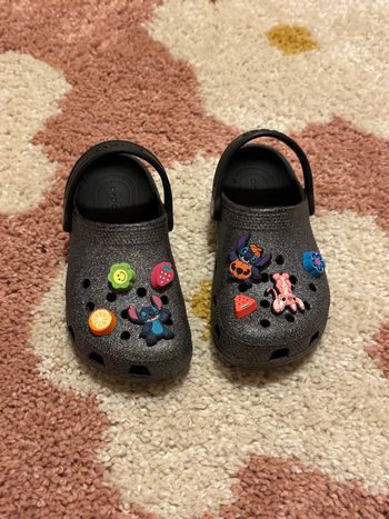 Crocs authentiques 28/29 excellent état noir pailletée