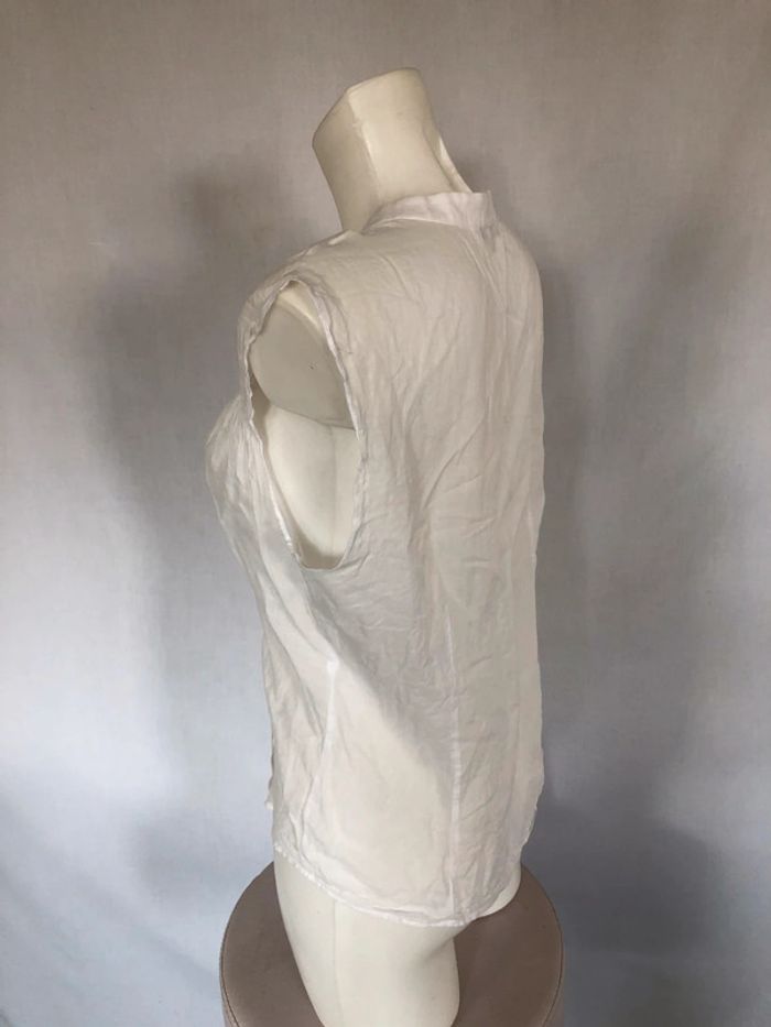 Blouse blanche boutonnage diagonal Kookai taille 40 très bon état - photo numéro 7