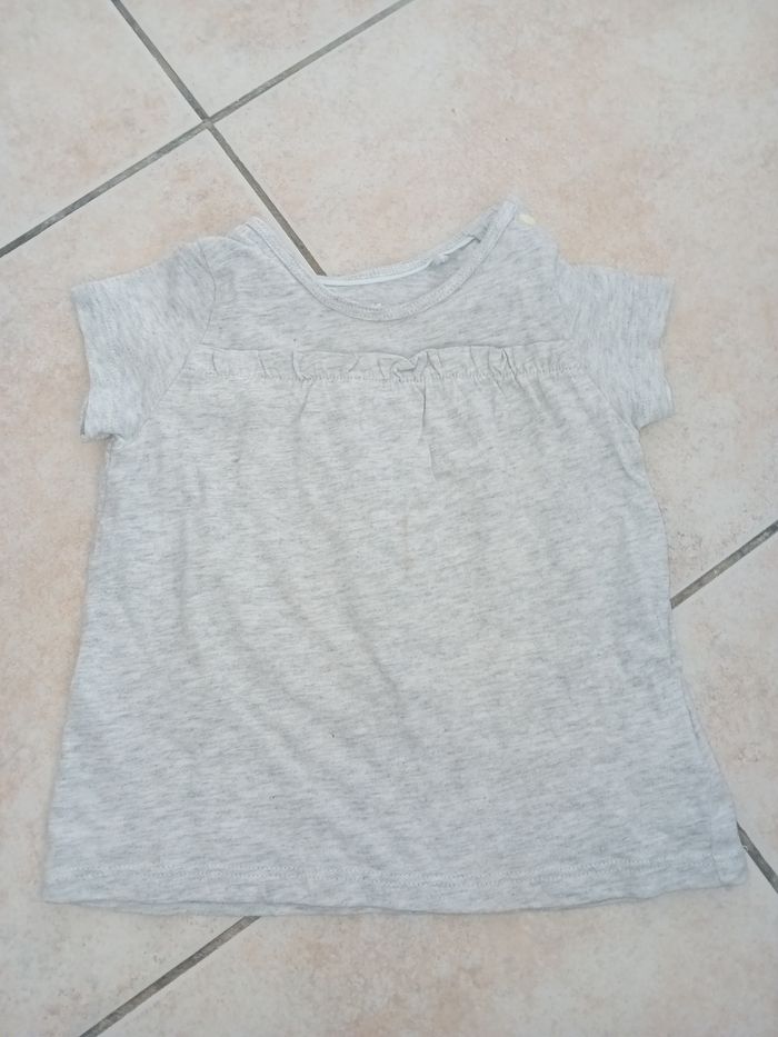 Tee-shirt gris 6/12 mois Lupilu