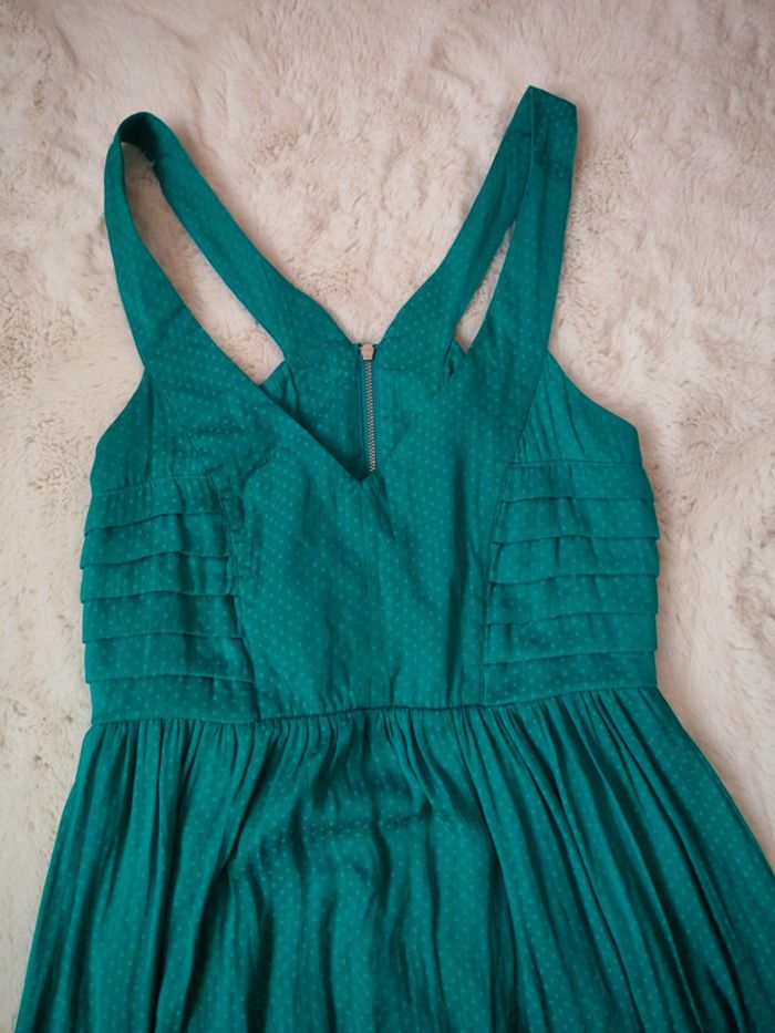 Robe verte promod satinée - photo numéro 3