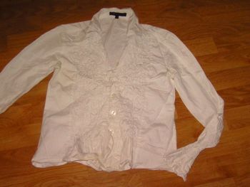 Chemisier ACTIVDESIGN blanc smocké taille 36 TBE