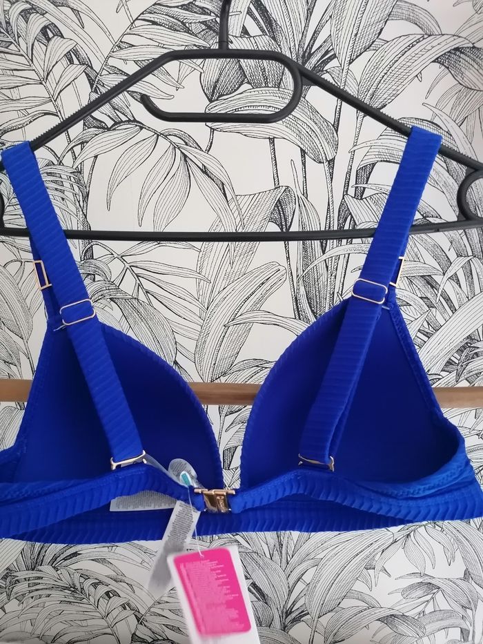 Haut de maillot de bain neuf bleu électrique taille M - photo numéro 5