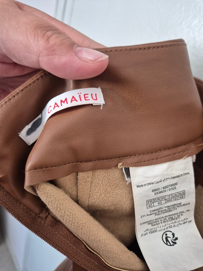 Magnifique jupe marron taille 40 en polyester - photo numéro 5