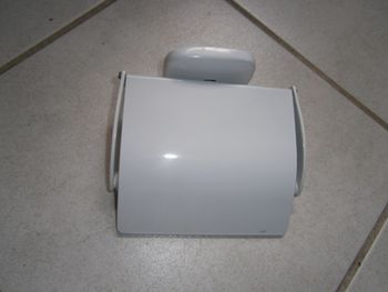 Porte papier WC en métal blanc