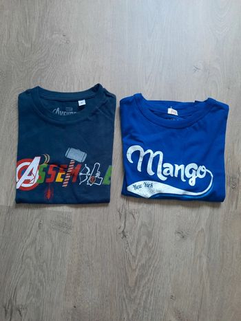 Lot de 2 t-shirts Avengers/Mango 4 ans