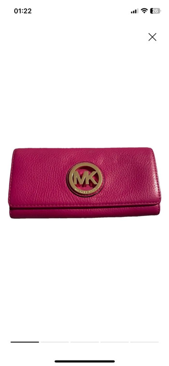 Porte feuille Michael Kors Framboise