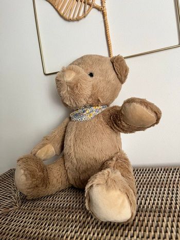 Peluche Ours beige Liberty Cyrillus Neuf H40 cm
