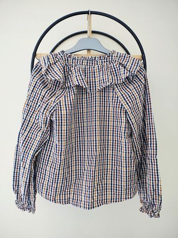 10 ans blouse a col tape a l'oeil