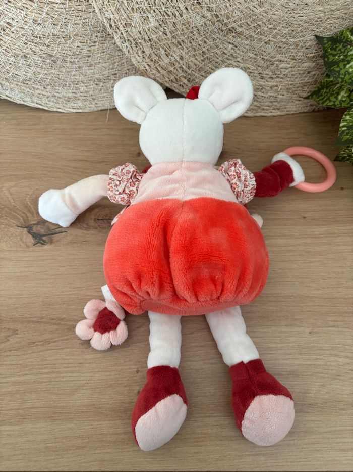 Doudou activité souris clémentine grelot anneau doudou et compagnie - photo numéro 3