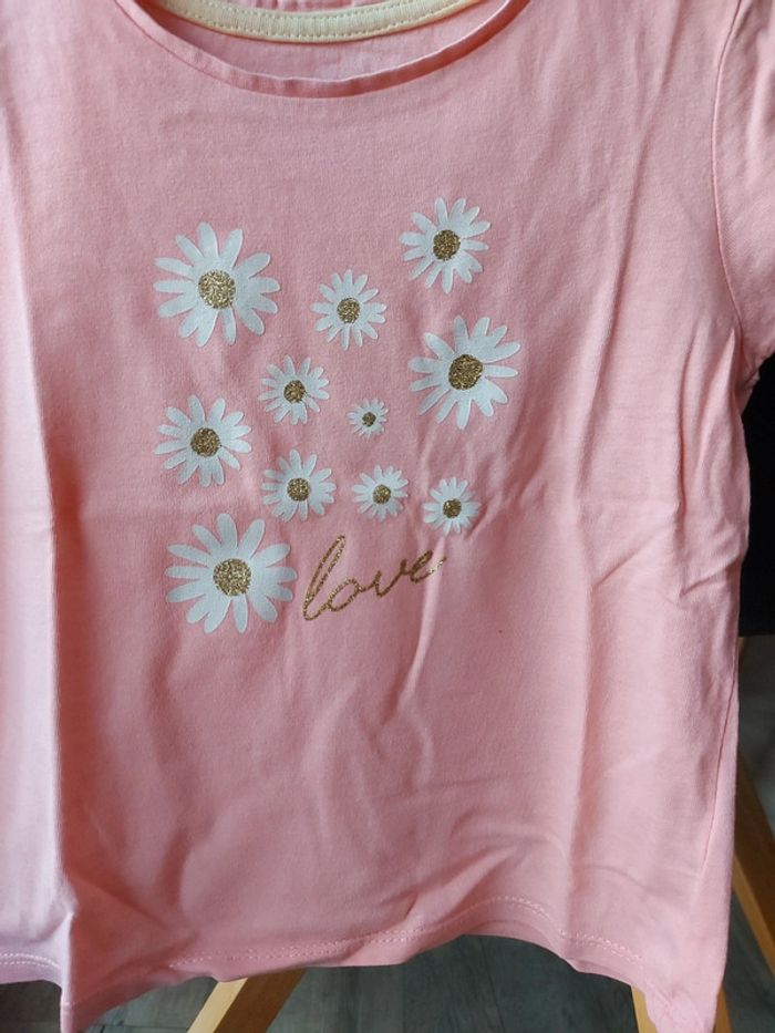 Tee-shirt manches courtes Vertbaudet 4 ans rose - photo numéro 3