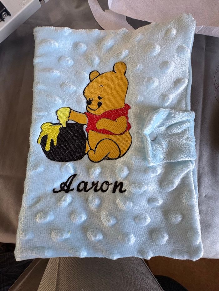 Protège carnet bleu miel - photo numéro 2