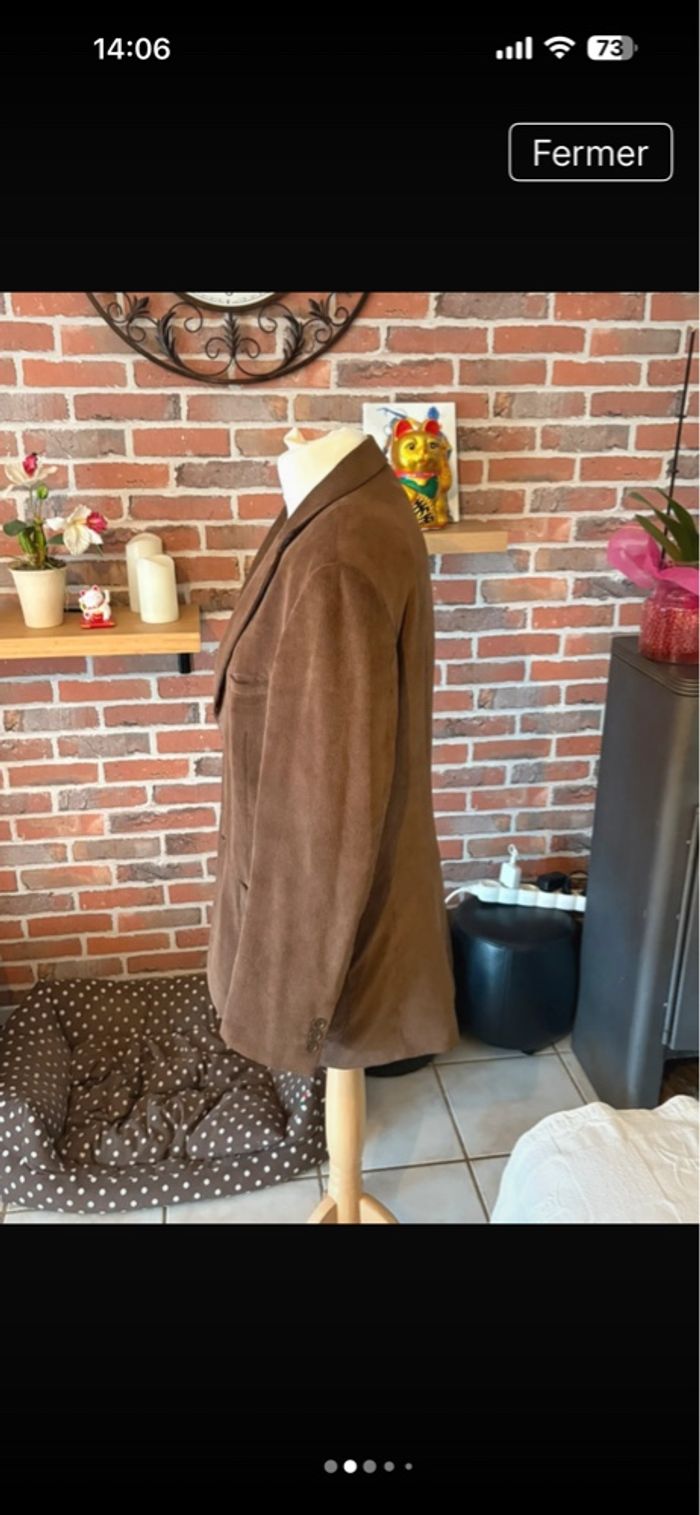 Veste homme velour marron Brice M - photo numéro 2