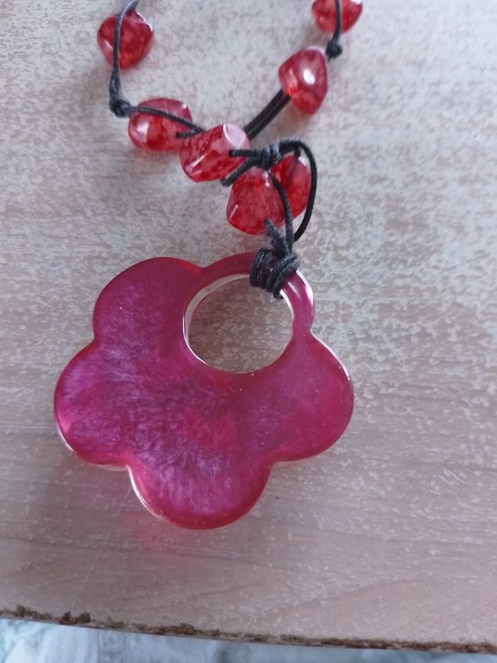 Collier rose fantaisie - photo numéro 3