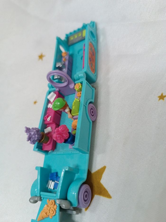 1996 Polly pocket bluebird flower fleur camion bleu on go fleuriste café cafe vintage mini miniature - photo numéro 6
