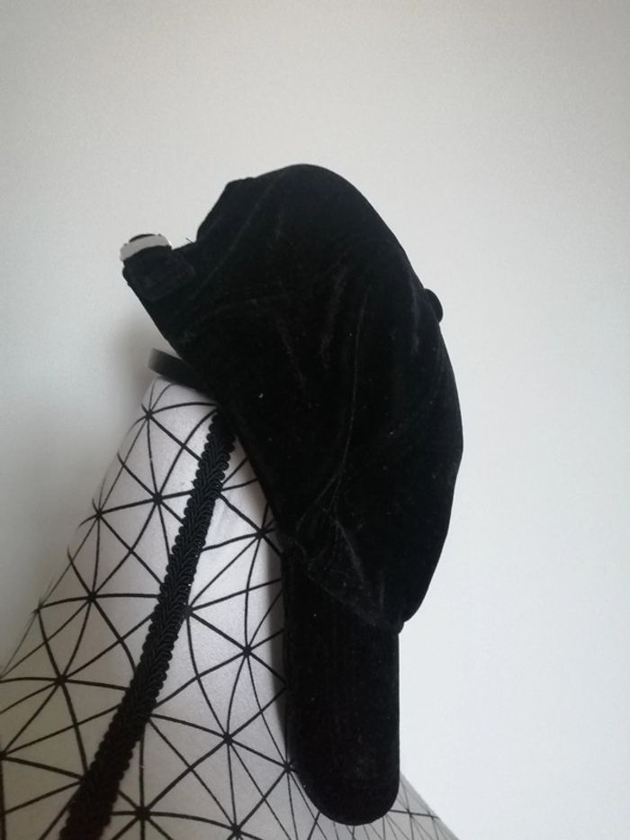 Casquette effet daim. Noir - photo numéro 4