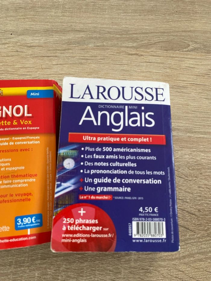 Lot de deux dictionnaires espagnol et anglais - photo numéro 7
